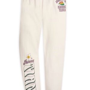 Cream Disney x Junk Food Princess Tiana Sweatpants size Medium NEW